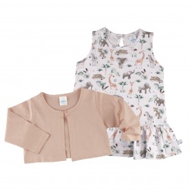 FIFFY ANIMAL CROSSING CARDIGAN DRESS SET