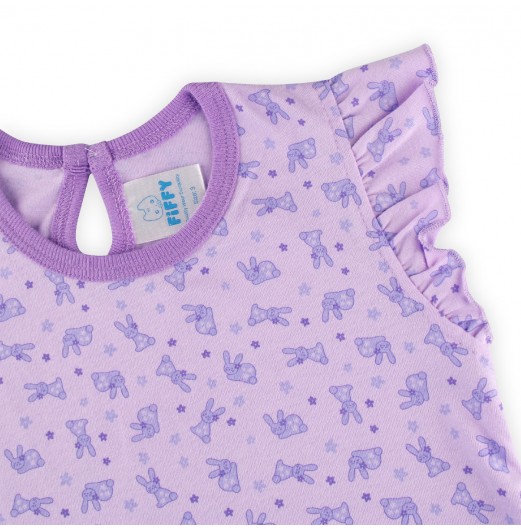 FIFFY PURPLISH RABBIT BLOUSE SUIT