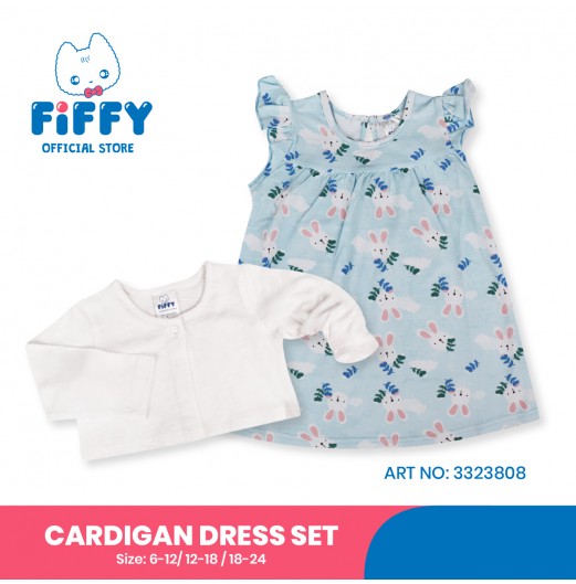 FIFFY LOVELY LOOK CARDIGAN DRESS SET