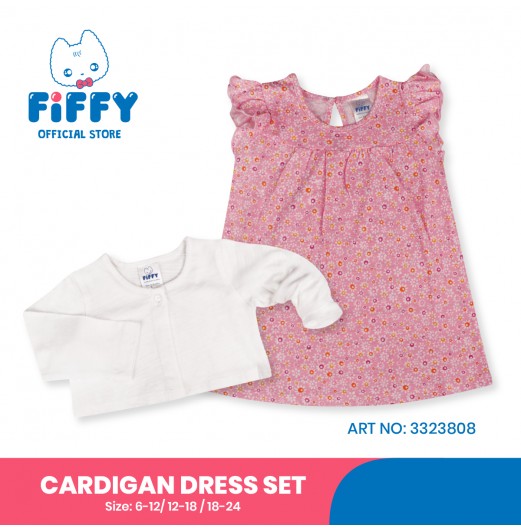 FIFFY LOVELY LOOK CARDIGAN DRESS SET