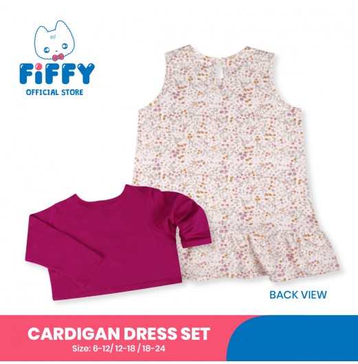 FIFFY SWEET SCENT CARDIGAN DRESS SET