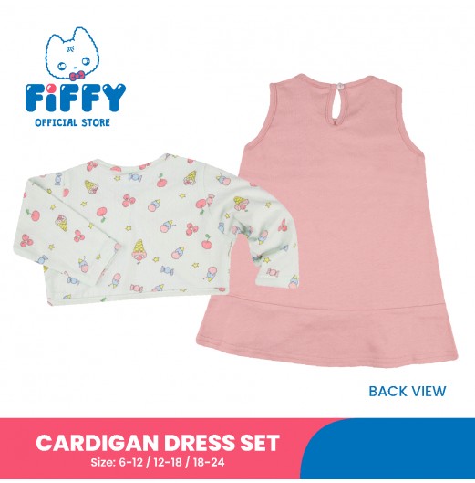 FIFFY CUTIE STYLE CARDIGAN DRESS SET