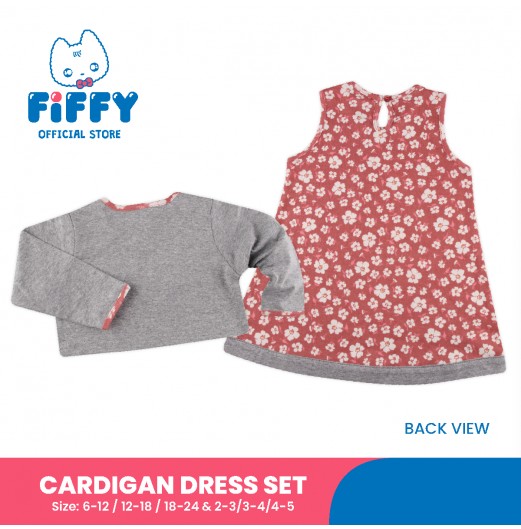 FIFFY SWEET PETAL CARDIGAN DRESS SET