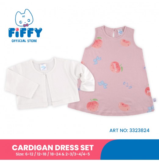 FIFFY FRUITFUL CHARM CARDIGAN DRESS SET