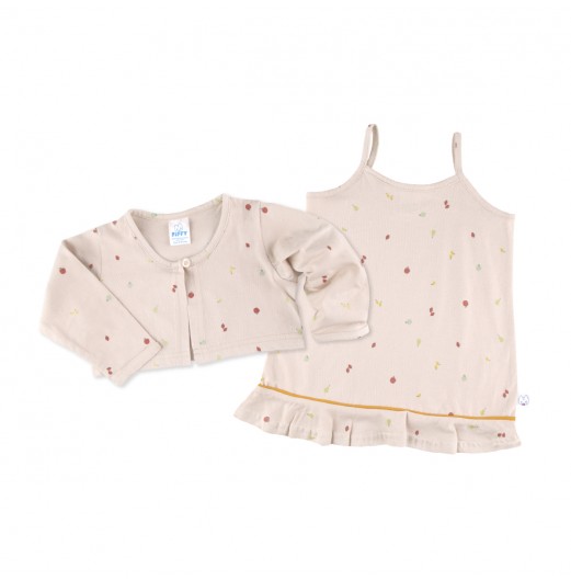 FIFFY FEATHERLIGHT BREEZE CARDIGAN DRESS SET