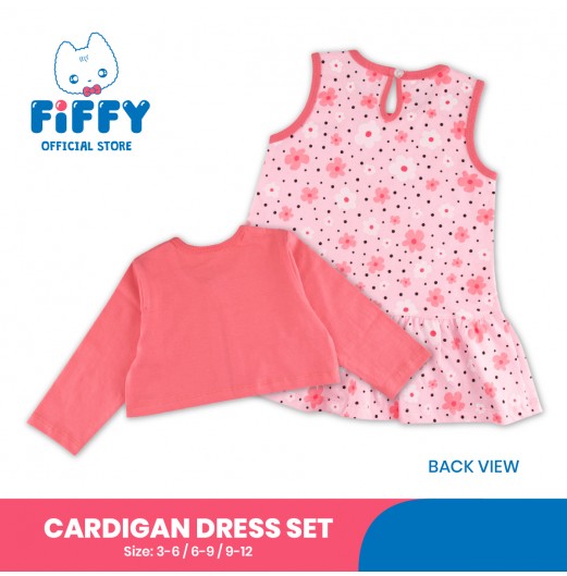 FIFFY HEARTFELT CARDIGAN DRESS SET