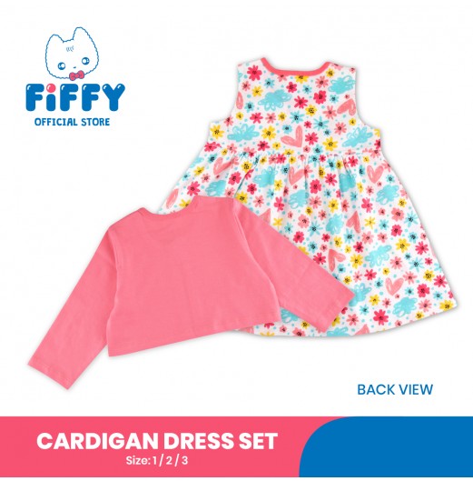 FIFFY SPRING WHIMSY CARDIGAN DRESS SET