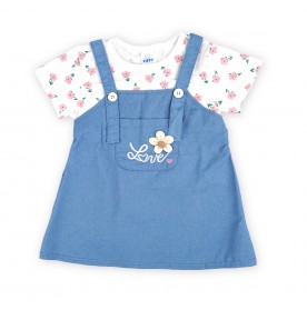 FIFFY FLORAL LOVE POCKET BAJU BAYI DRESS (3325111)