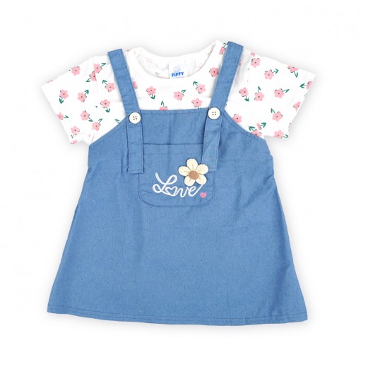 FIFFY FLORAL LOVE POCKET BAJU BAYI DRESS (3325111)