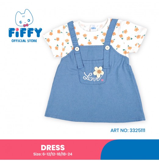FIFFY FLORAL LOVE POCKET BAJU BAYI DRESS (3325111)