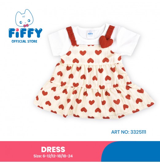FIFFY MINI HEARTBEAT BAJU BAYI DRESS (3325111)