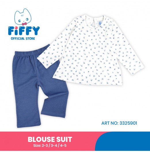 FIFFY WINTER BERRY BAJU BAYI BLOUSE SUIT (3325901)