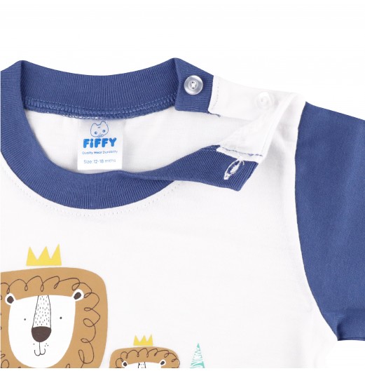 FIFFY BORN TO BE A KING LONG SLEEVE BOY PYJAMAS SUIT