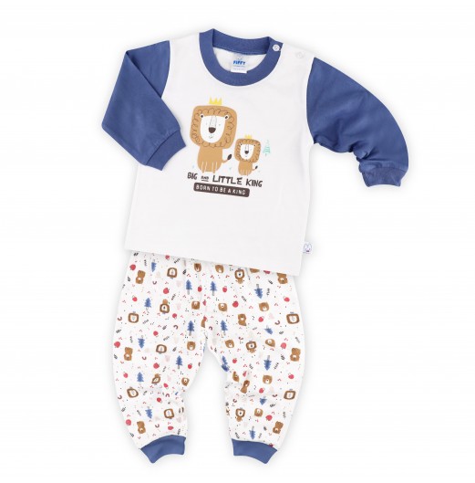 FIFFY BORN TO BE A KING LONG SLEEVE BOY PYJAMAS SUIT