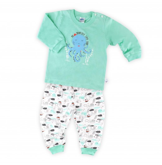 FIFFY HANDSOME LION AND BEAR LONG SLEEVE BOY PYJAMAS SUIT