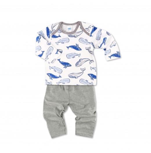FIFFY SWIMMING WHALE BOY PYJAMAS SUIT