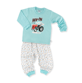 FIFFY TRACTOR STYLE LONG SLEEVE BOY PYJAMAS SUIT