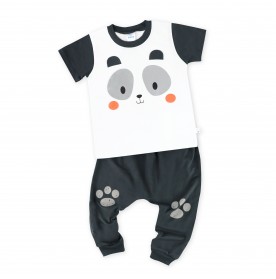 FIFFY PANDA LOOK SHORT SLEEVE BOY PYJAMAS SUIT