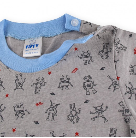 FIFFY ROBOT TEAM LONG SLEEVE BOY PYJAMAS SUIT