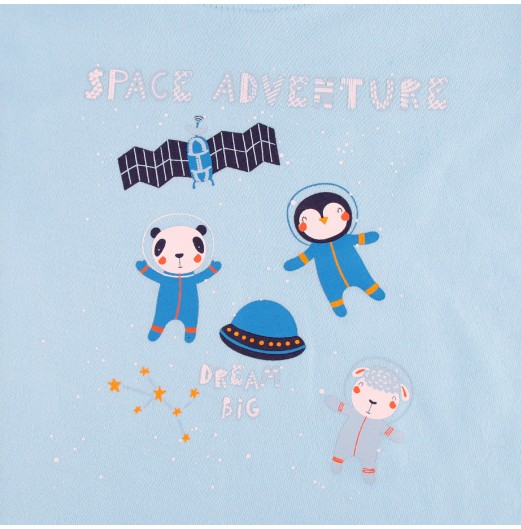 FIFFY SPACE ANIMAL ADVENTURE LONG SLEEVE BOY PYJAMAS SUIT