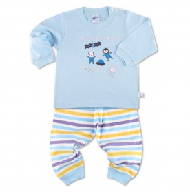 FIFFY SPACE ANIMAL ADVENTURE LONG SLEEVE BOY PYJAMAS SUIT