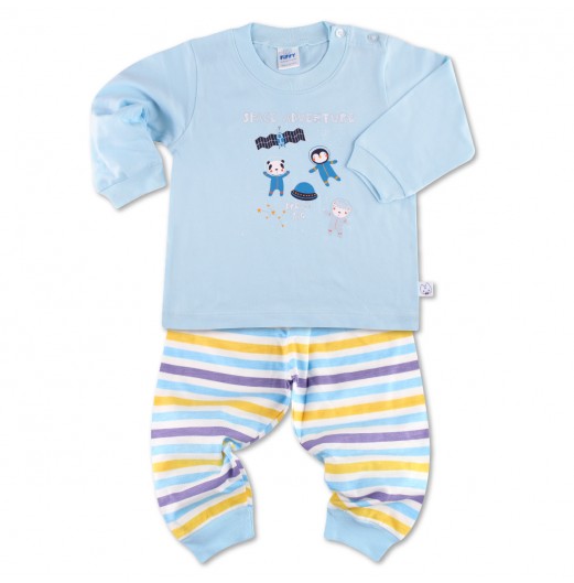 FIFFY SPACE ANIMAL ADVENTURE LONG SLEEVE BOY PYJAMAS SUIT