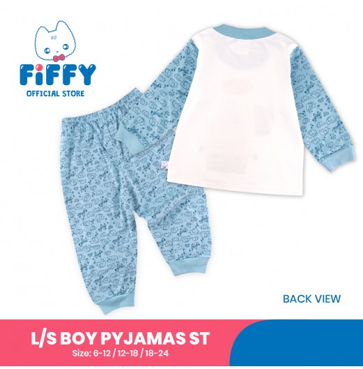 FIFFY HAPPY ZEBRA LONG SLEEVE BOY PYJAMAS SUIT