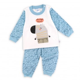 FIFFY HAPPY ZEBRA LONG SLEEVE BOY PYJAMAS SUIT