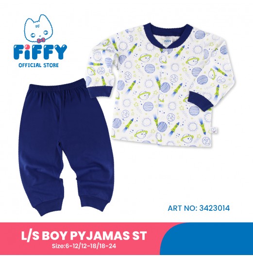 FIFFY ROCKET SHUTTLE LONG SLEEVE BOY PYJAMAS SUIT