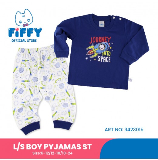 FIFFY JOURNEY INTO SPACE LONG SLEEVE BOY PYJAMAS SUIT