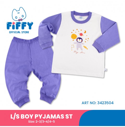 FIFFY PENGUIN'S STAR WORLD LONG SLEEVE BOY PYJAMAS SUIT