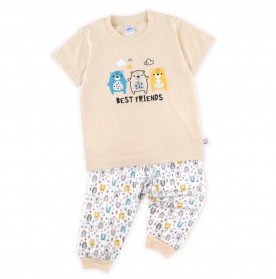 FIFFY BEST FRIENDS SHORT SLEEVE BOY PYJAMAS SUIT