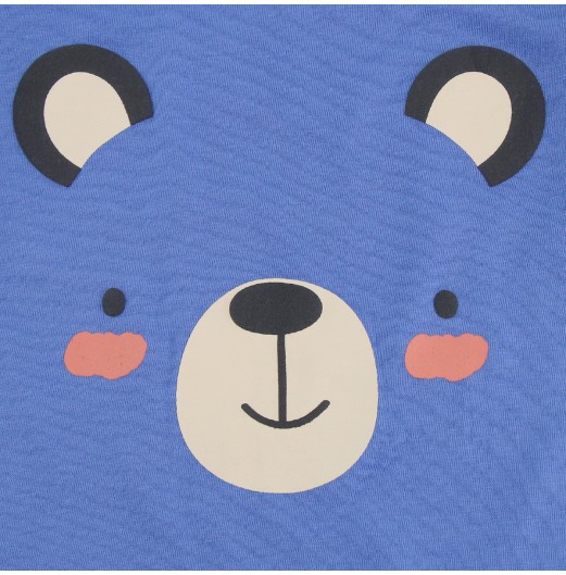 FIFFY BLUE BEAR BAJU BAYI LONG SLEEVE BOY PYJAMAS SUIT (3424007)
