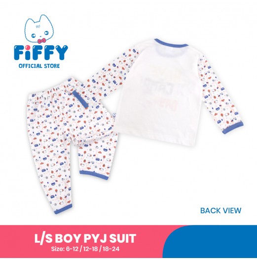 FIFFY BAJU BAYI CAMPING DAY LONG SLEEVE BOY PYJAMAS SUIT (3424009)