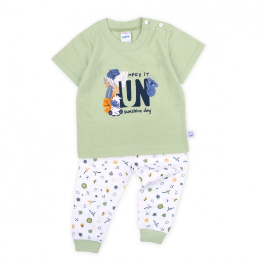 FIFFY SUNSHINE DAY SHORT SLEEVE BOY PYJAMAS SUIT (3425001)