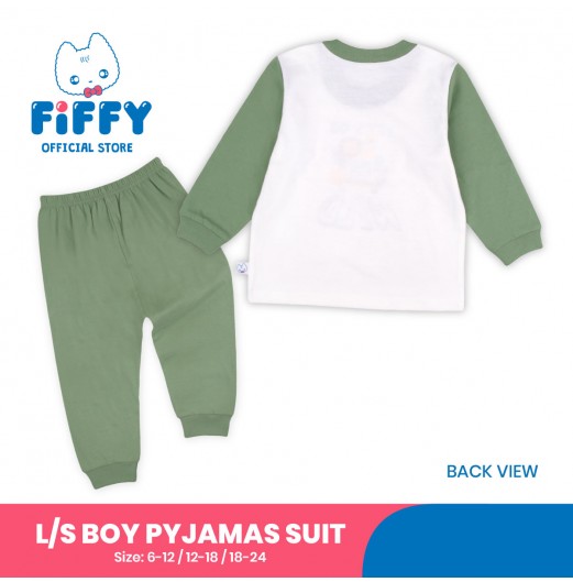 FIFFY LET'S GO WILD LONG SLEEVE BOY PYJAMAS SUIT (3425002)