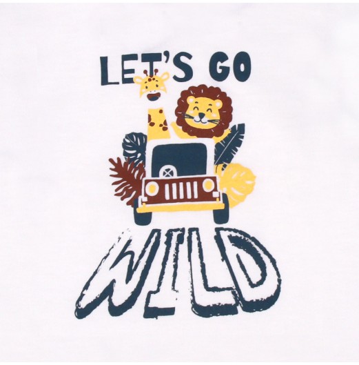 FIFFY LET'S GO WILD LONG SLEEVE BOY PYJAMAS SUIT (3425002)