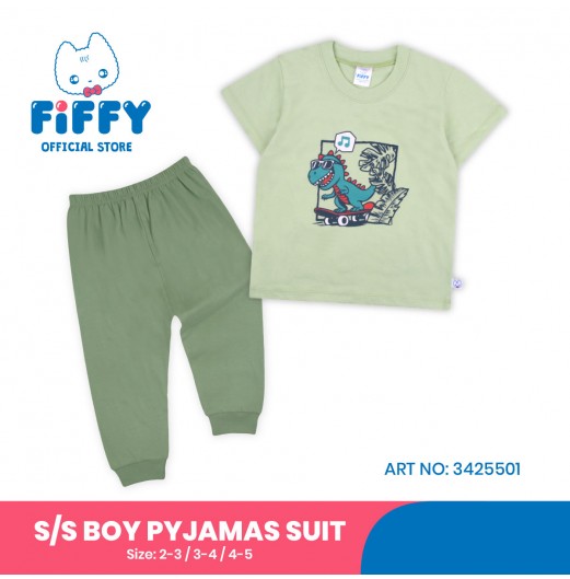 FIFFY SKATER REX SHORT SLEEVE BOY PYJAMAS SUIT (3425501)
