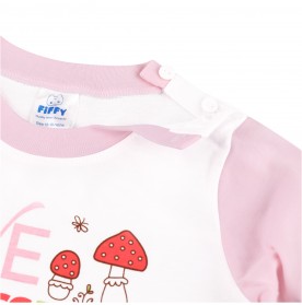FIFFY MUSHROOM SPACE LONG SLEEVE VEST SUIT GIRL PYJAMAS SUIT