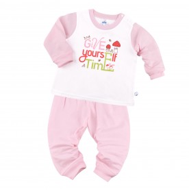 FIFFY MUSHROOM SPACE LONG SLEEVE VEST SUIT GIRL PYJAMAS SUIT