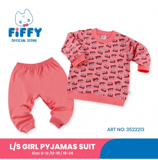 FIFFY SWEET LOVE LONG SLEEVE GIRL PYJAMAS SUIT