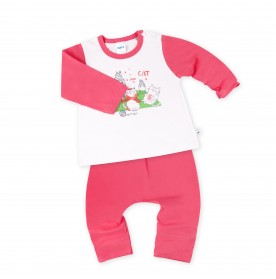 FIFFY LOVELY RIBBON LONG SLEEVE GIRL PYJAMAS SUIT