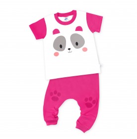 FIFFY ADORABLE PANDA SHORT SLEEVE GIRL PYJAMAS SUIT