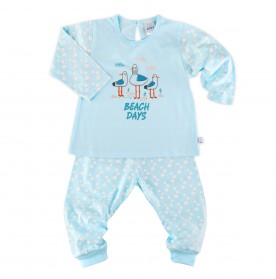 FIFFY SEAGULL BEACH DAYS LONG SLEEVE GIRL PYJAMAS SUIT