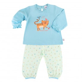 FIFFY GORGEOUS TIGER LONG SLEEVE GIRL PYJAMAS SUIT