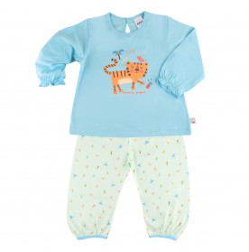 FIFFY GORGEOUS TIGER LONG SLEEVE GIRL PYJAMAS SUIT