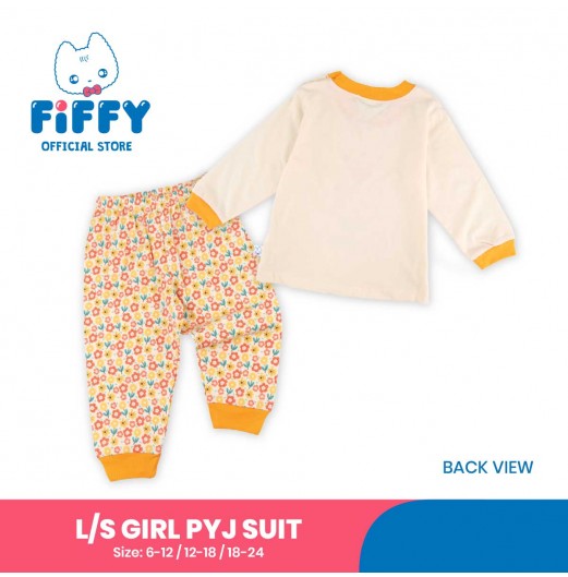 FIFFY ICE CREAM LOVE LONG SLEEVE GIRL PYJAMAS SUIT