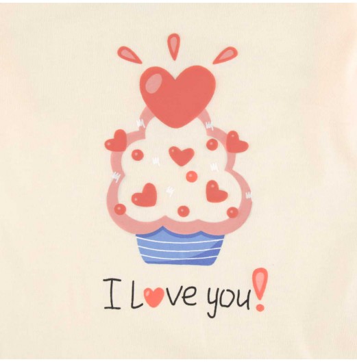 FIFFY ICE CREAM LOVE LONG SLEEVE GIRL PYJAMAS SUIT