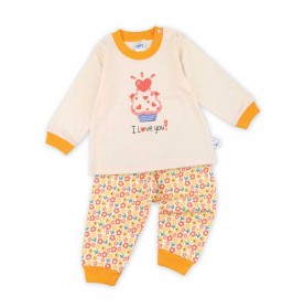 FIFFY ICE CREAM LOVE LONG SLEEVE GIRL PYJAMAS SUIT