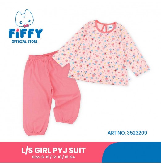 FIFFY PINKY ROBOT LONG SLEEVE GIRL PYJAMAS SUIT